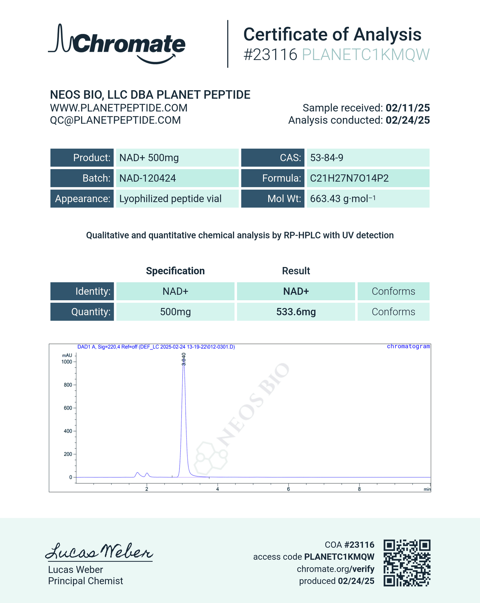 NAD+ 500MG NAD+ 500MG