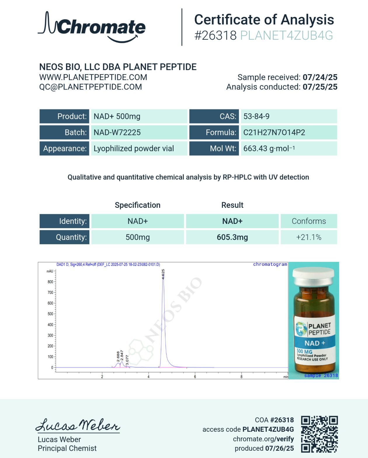 NAD+ 500MG NAD+ 500MG