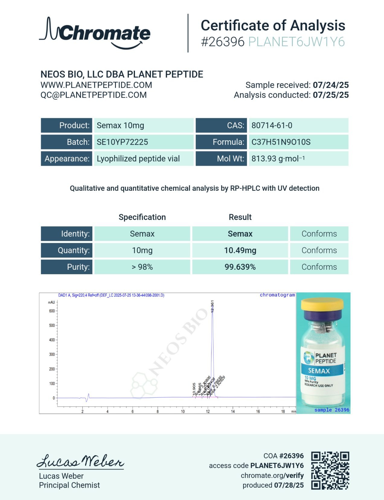 Semax 10MG Semax 10MG