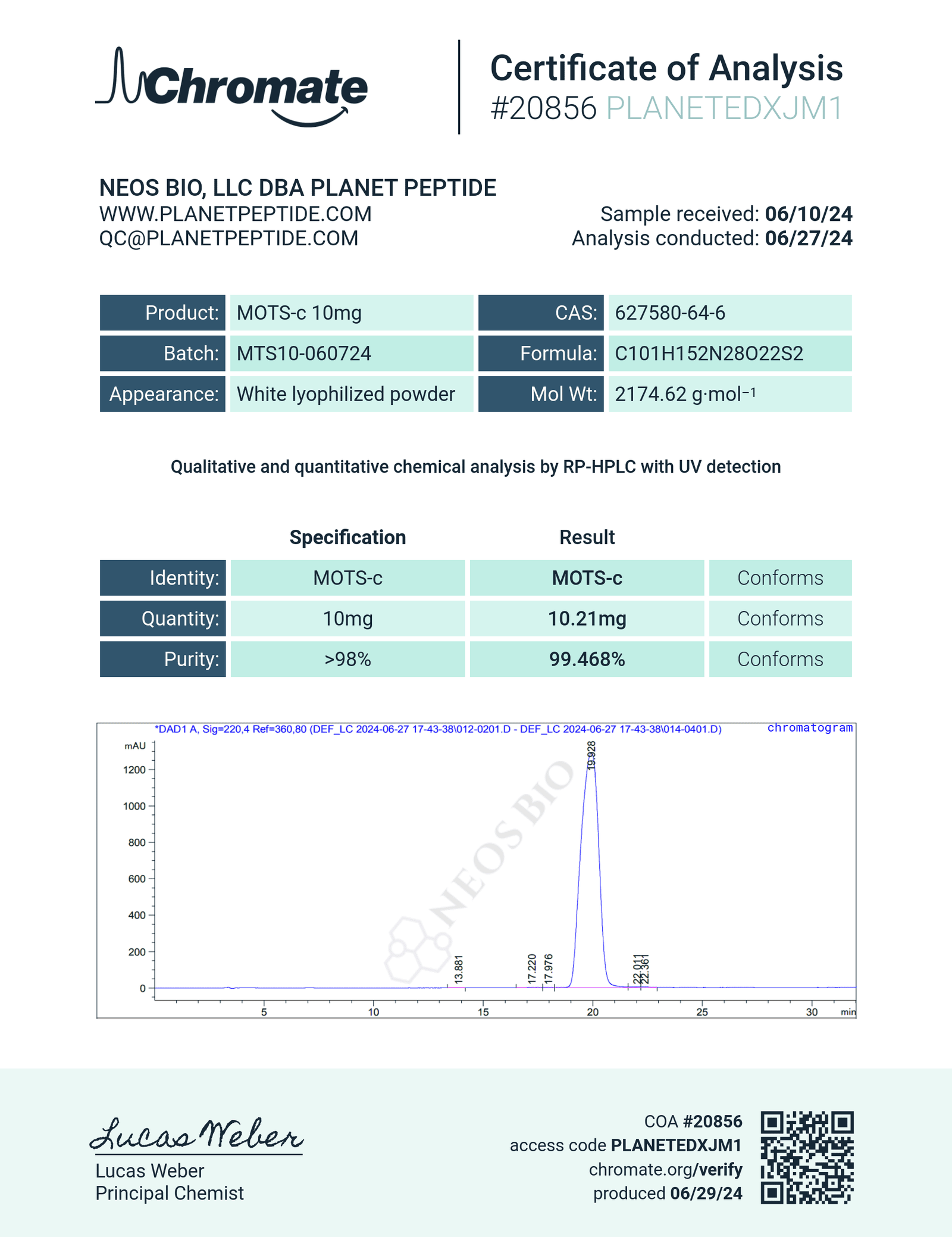 Bulk MOTS-c 10MG x 10 Vials Bulk MOTS-c 10MG x 10 Vials