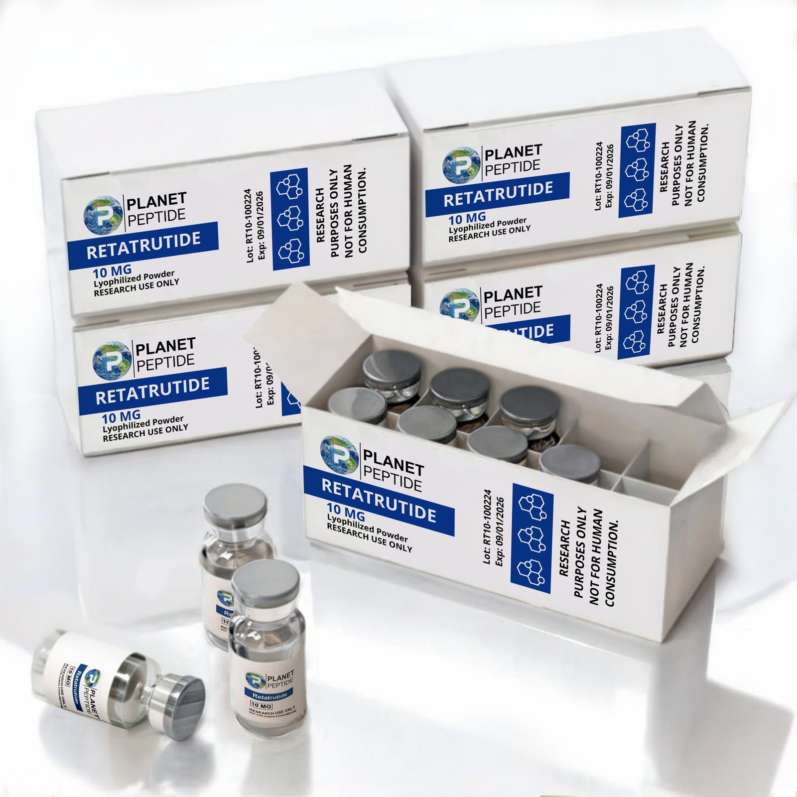 Bulk Retatrutide-RUO 10MG x 10 Vials Bulk Retatrutide-RUO 10MG x 10 Vials