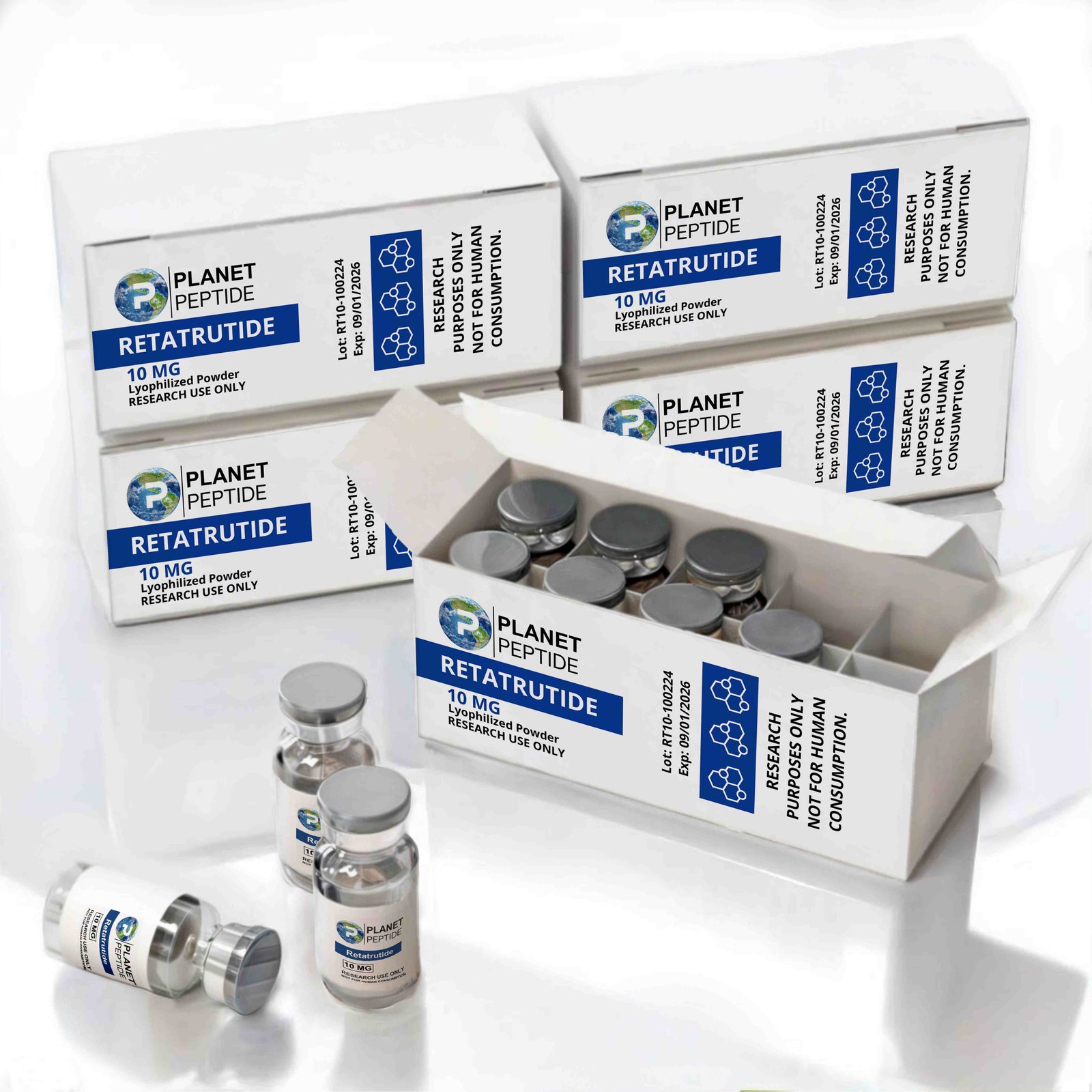 Bulk Retatrutide-RUO 10MG x 10 Vials Bulk Retatrutide-RUO 10MG x 10 Vials